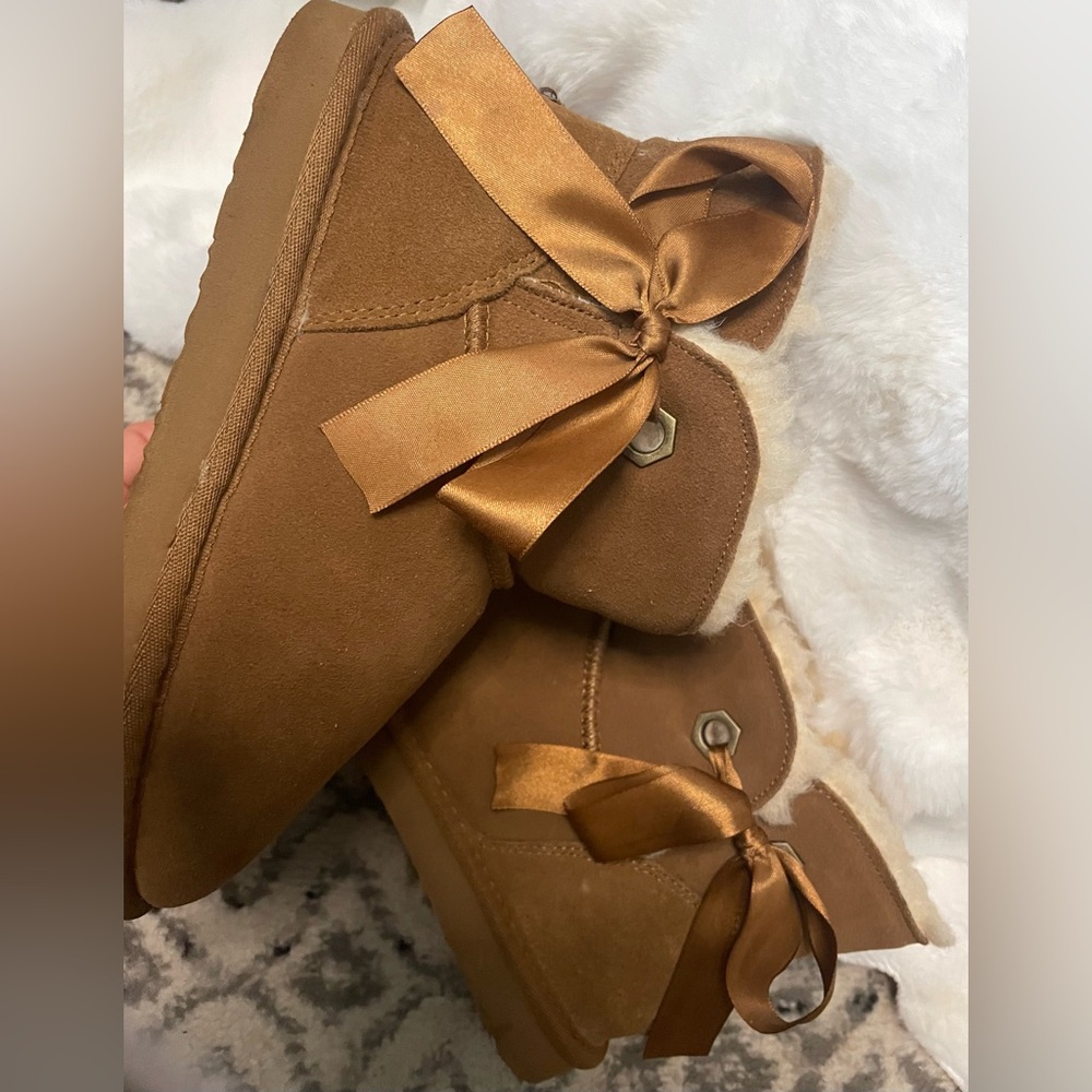 Bear paw cute bow bootie